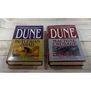 Lot of 2 DUNE Hardcover Books Butlerian Jihad Machine Crusade Herbert Anderson
